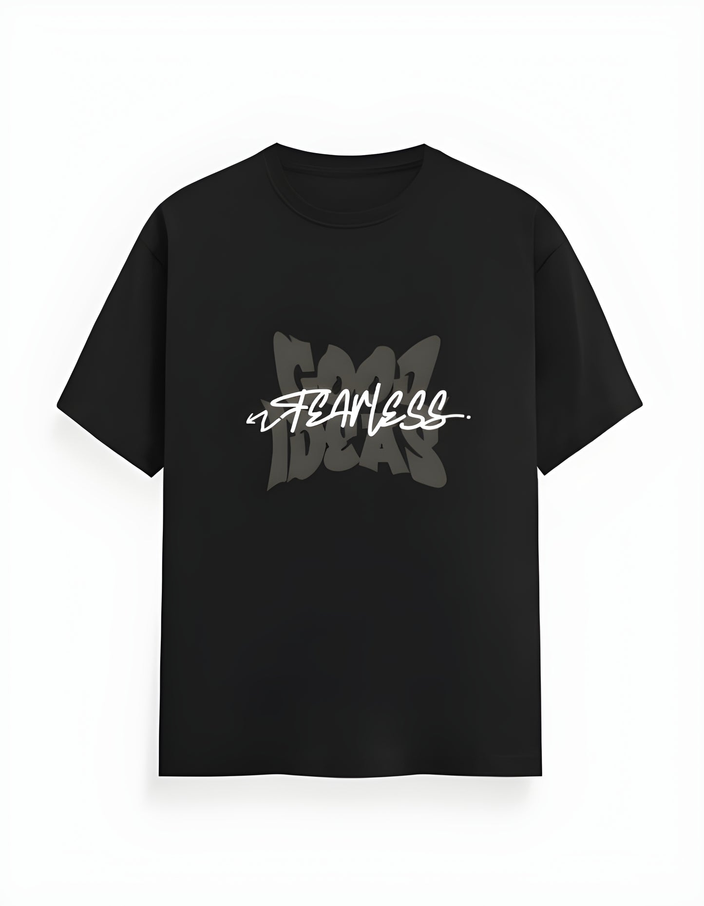 Marble Graphic T-Shirt – Abstract Leaf Print