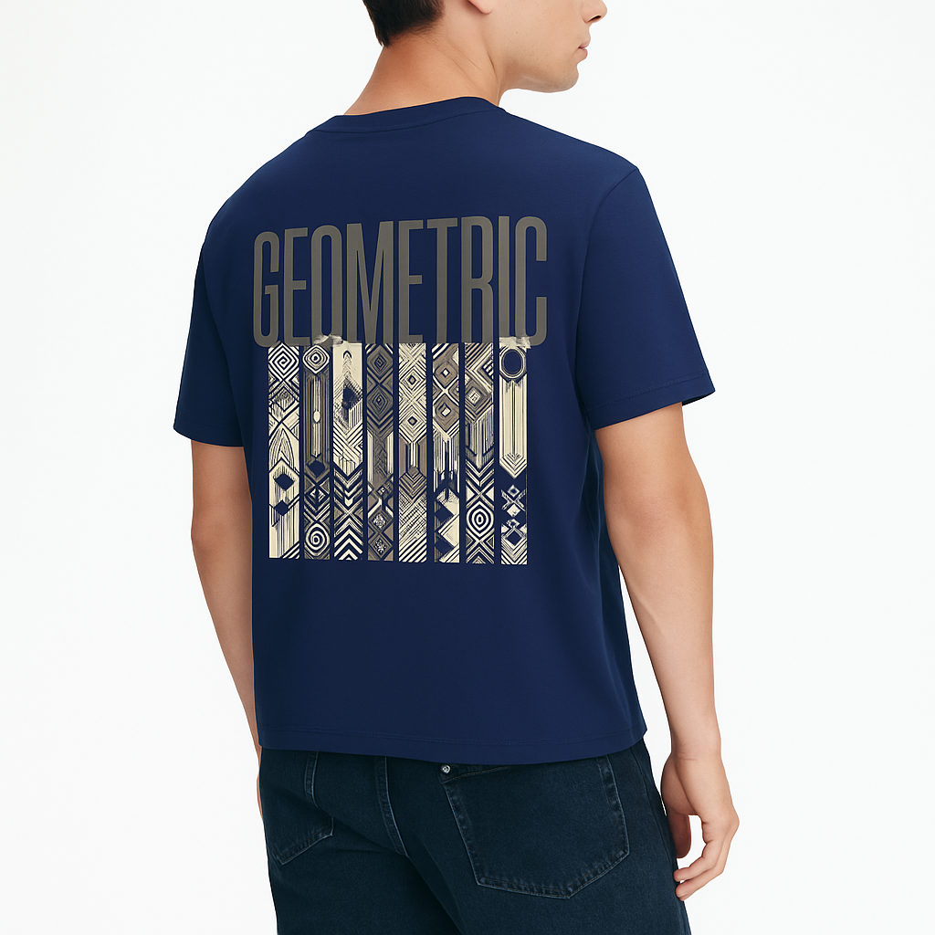 Geometric" Graphic Print T-Shirt