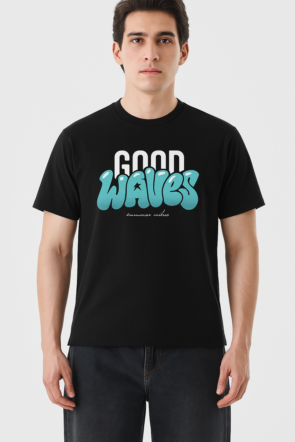 Good Waves Graphic Black T-Shirt