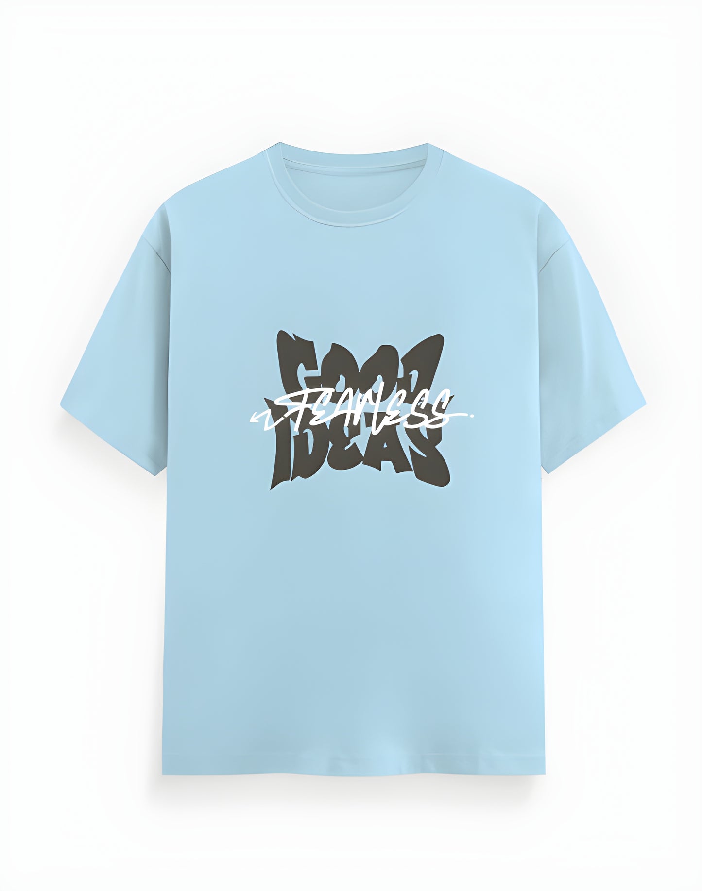 Marble Graphic T-Shirt – Abstract Leaf Print