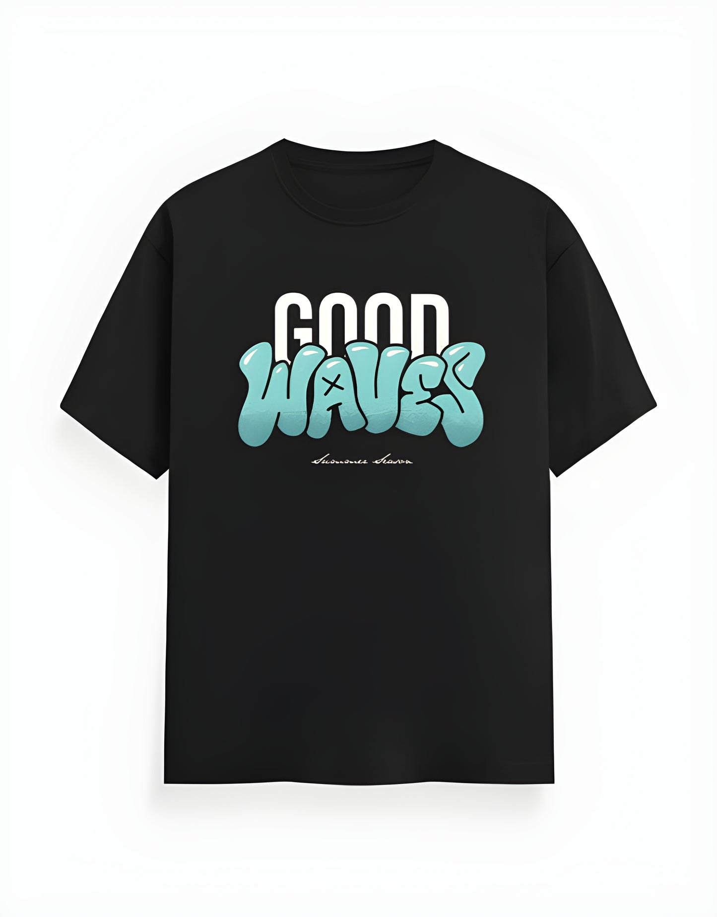 Good Waves Graphic Black T-Shirt