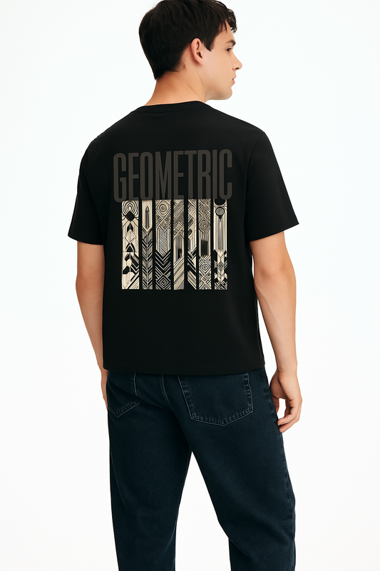 Geometric" Graphic Print T-Shirt