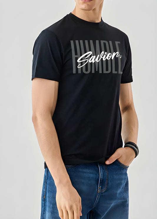 Humble Savion™ Premium Black Graphic T-Shirt