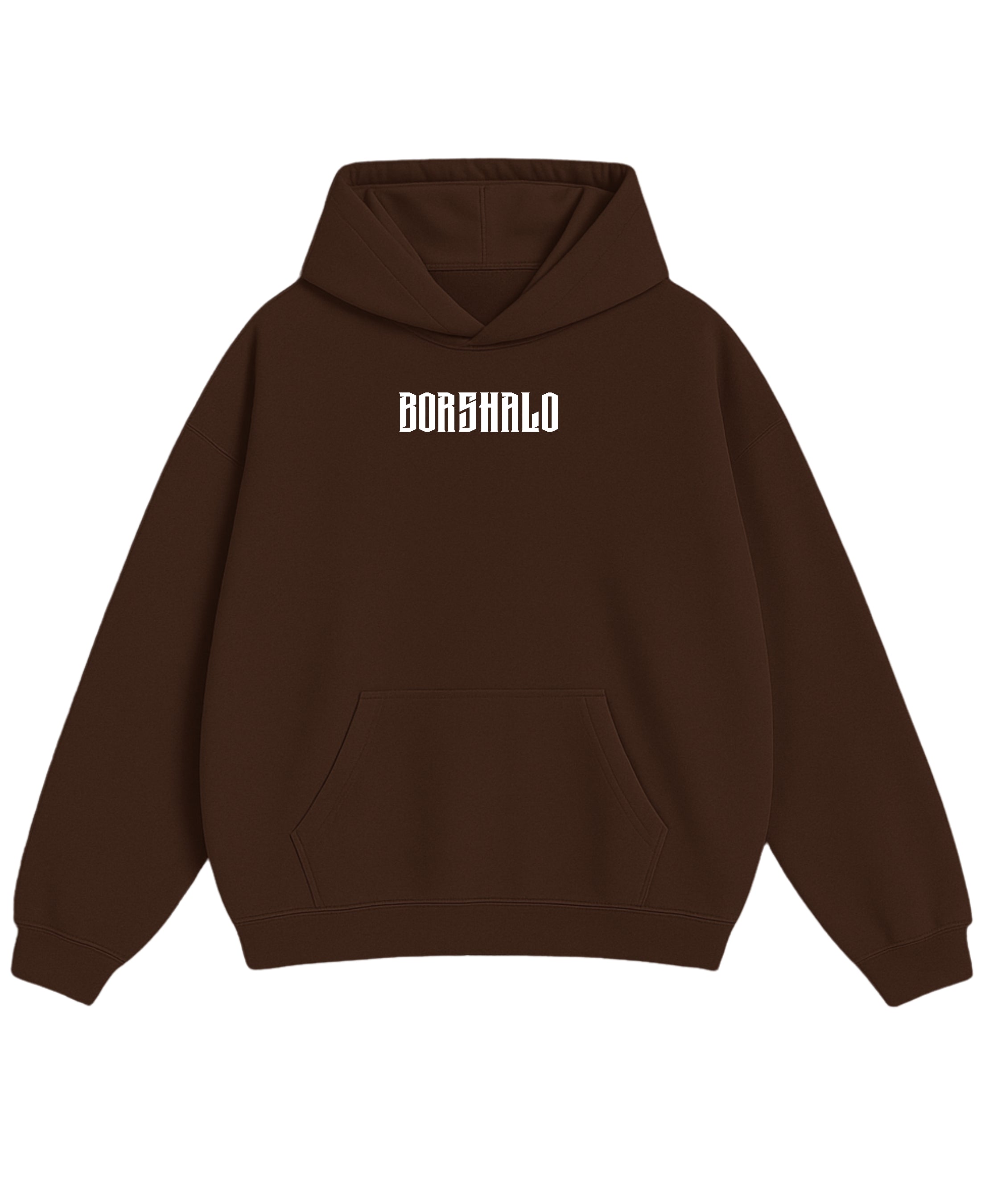 Mocha Brown Oversized Hoodie Front Design
