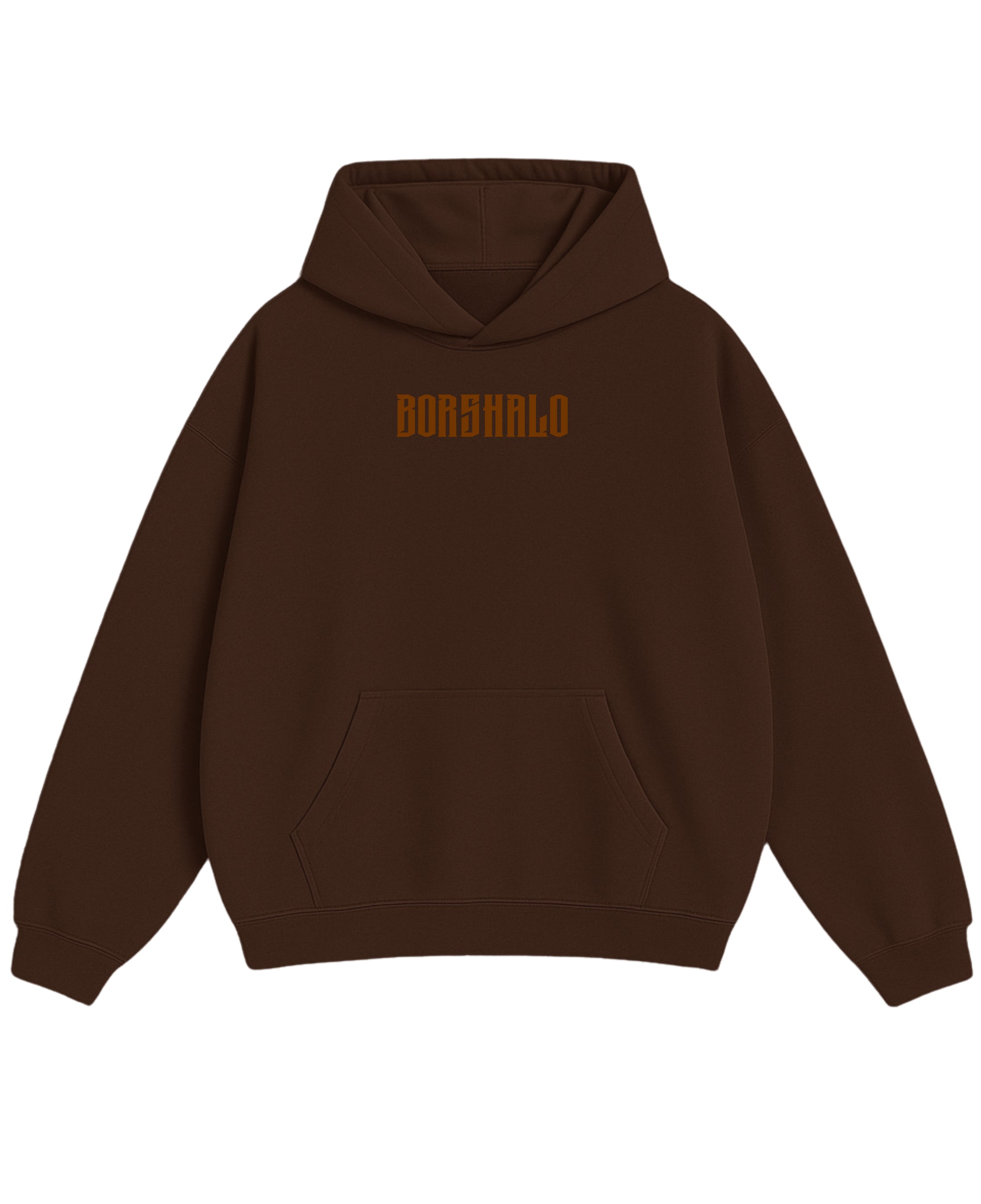 Mocha Brown Oversized Hoodie Front Design