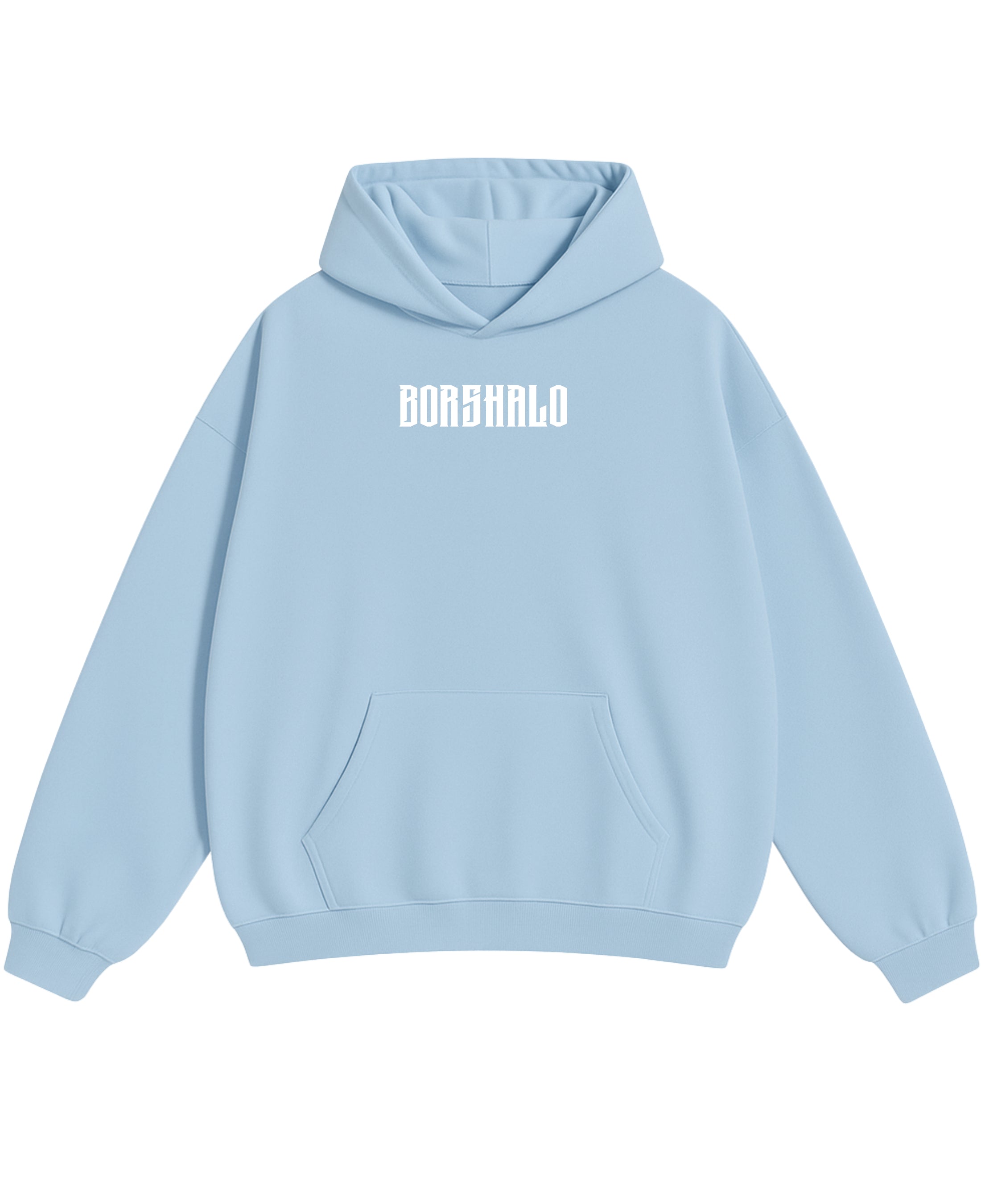 Sky Blue Oversized Hoodie Front Design
