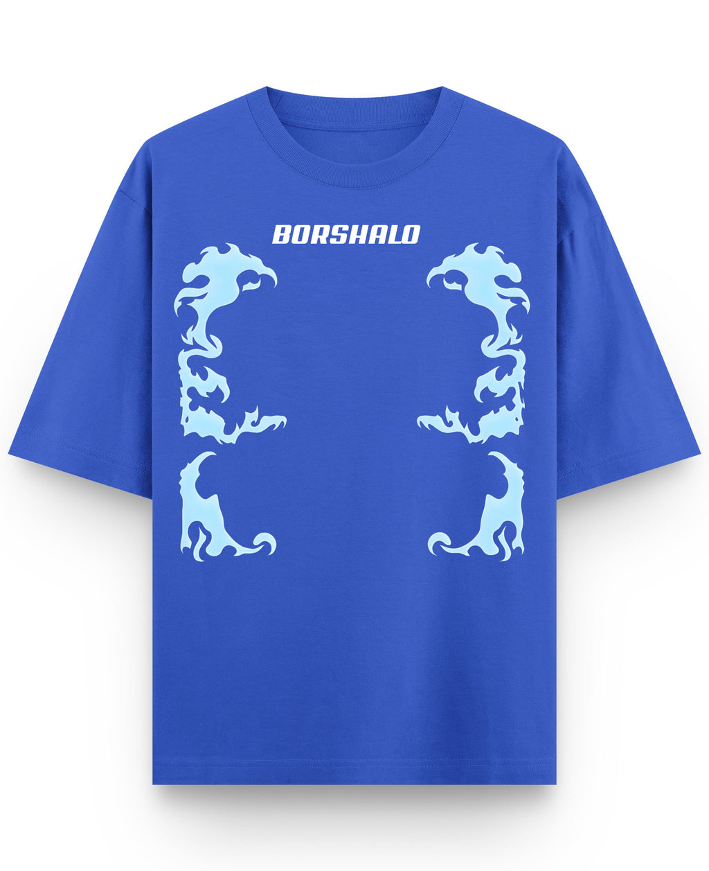 Royal Blue Oversized T-Shirt Front Design