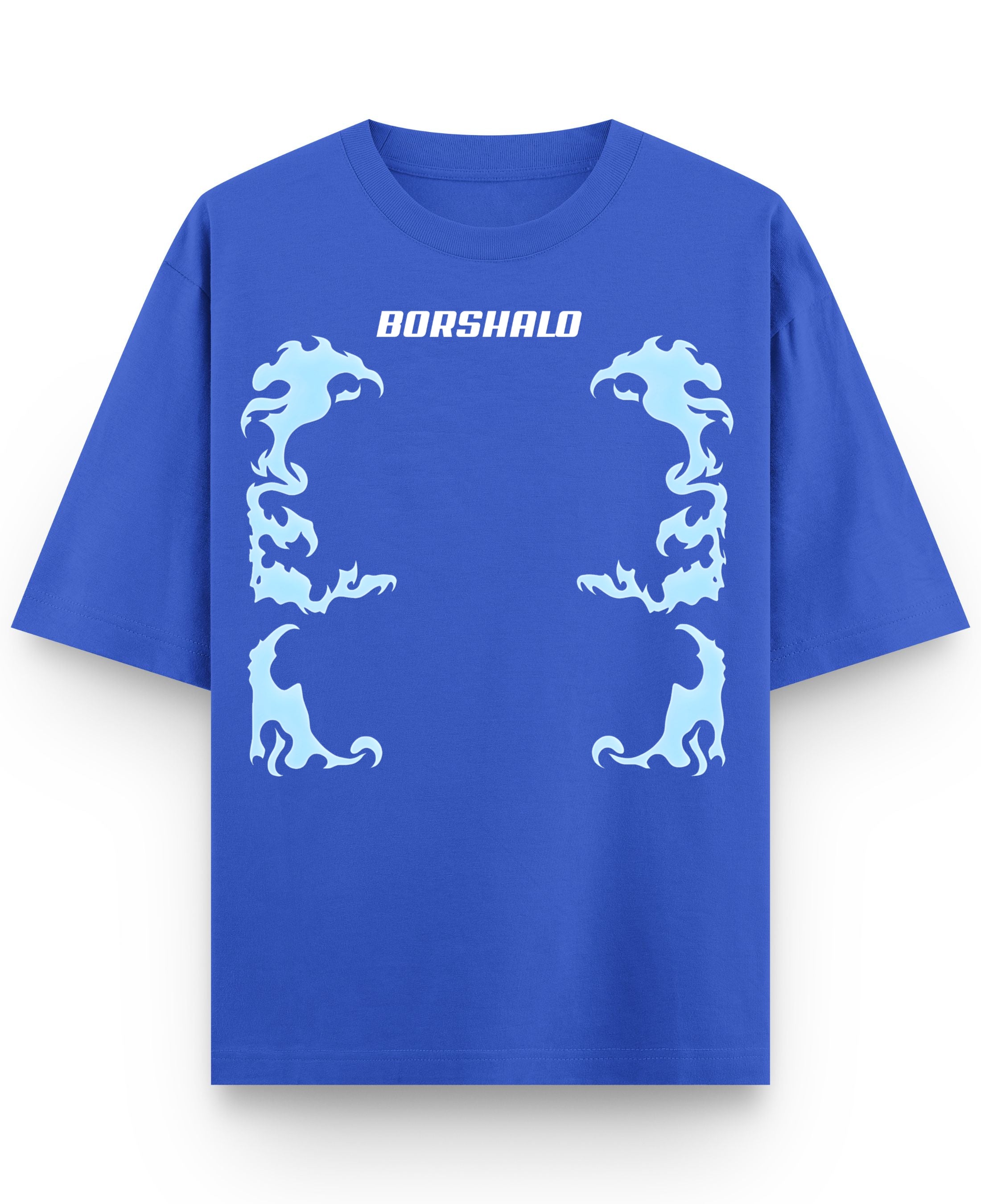Royal Blue Oversized T-Shirt Front Design