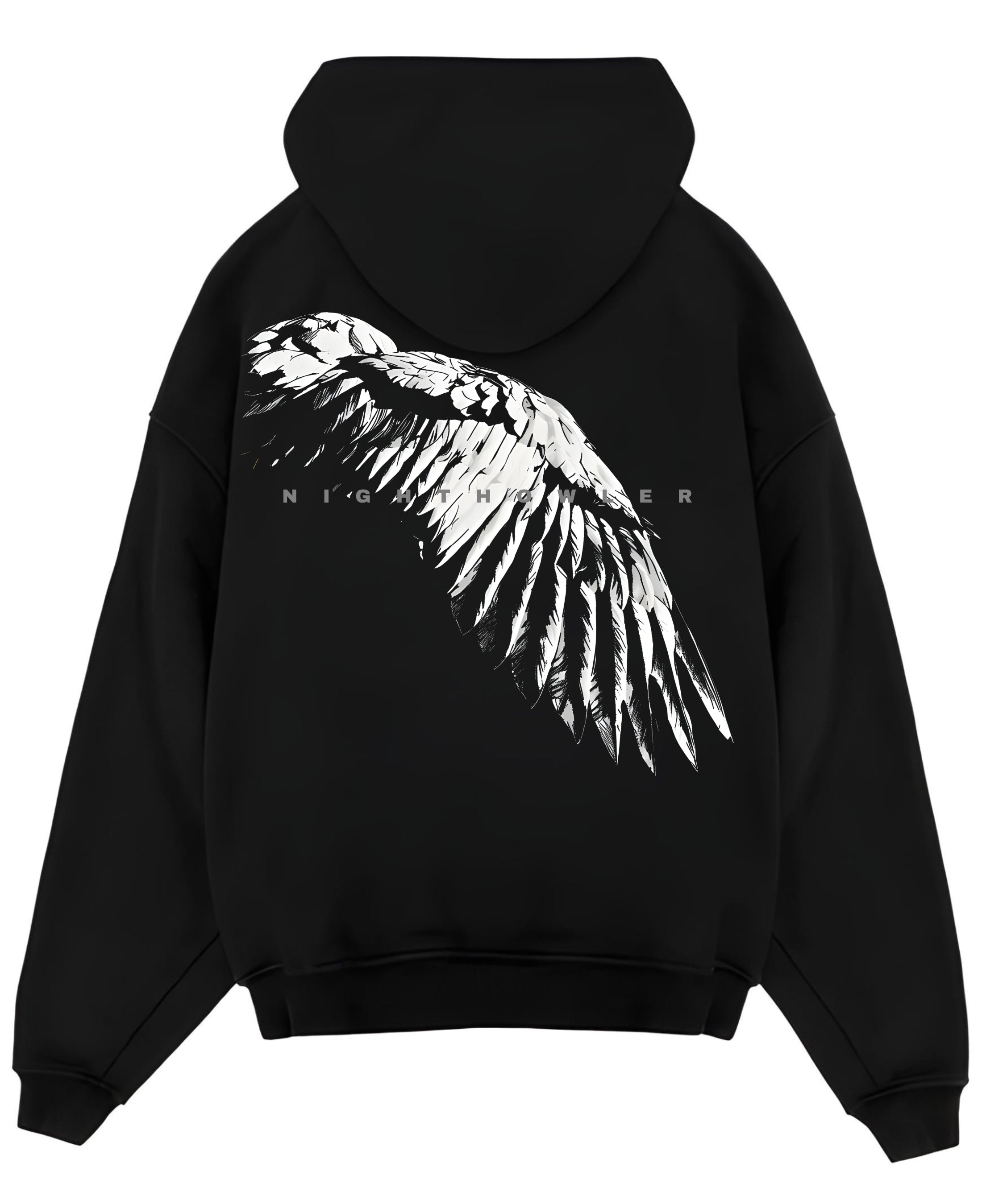 Black Oversized Hoodie Back Design