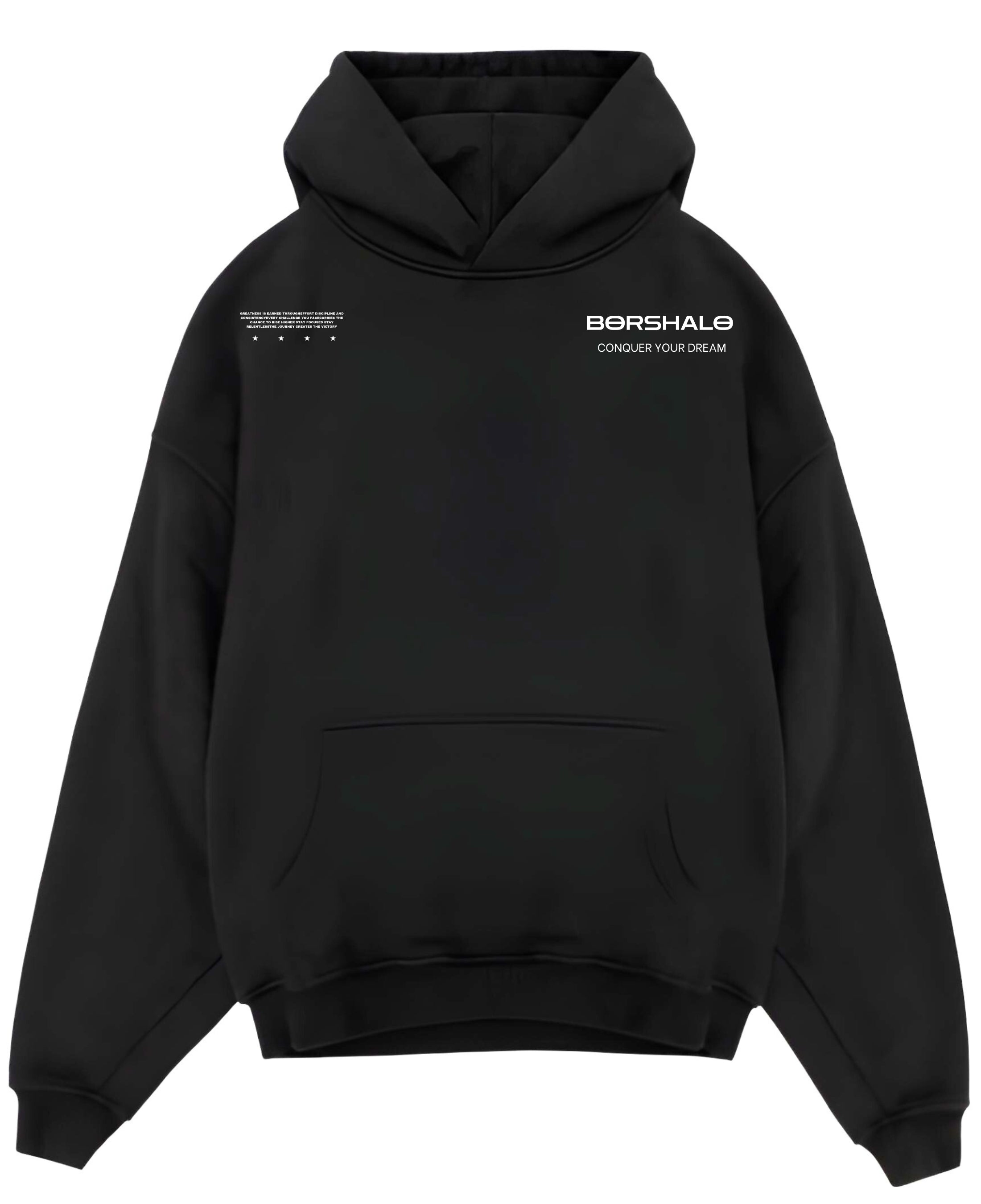 Black Oversized Hoodie Front Design