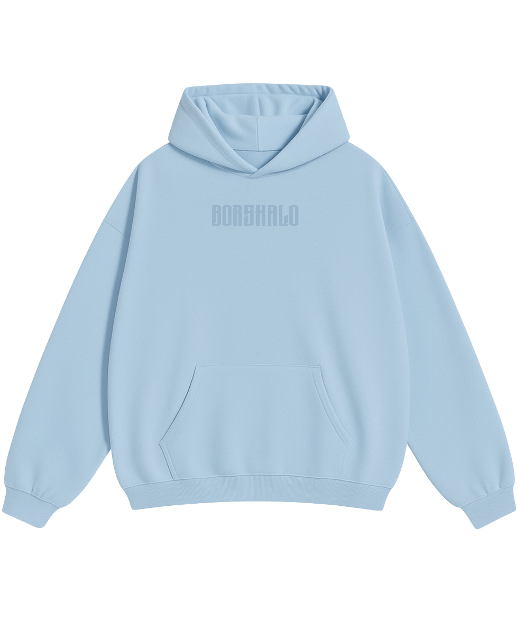 Sky Blue Oversized Hoodie Front Design